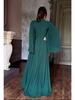 2024 Autumn/Winter Women's Lace Trim Long Robe Evening Dress