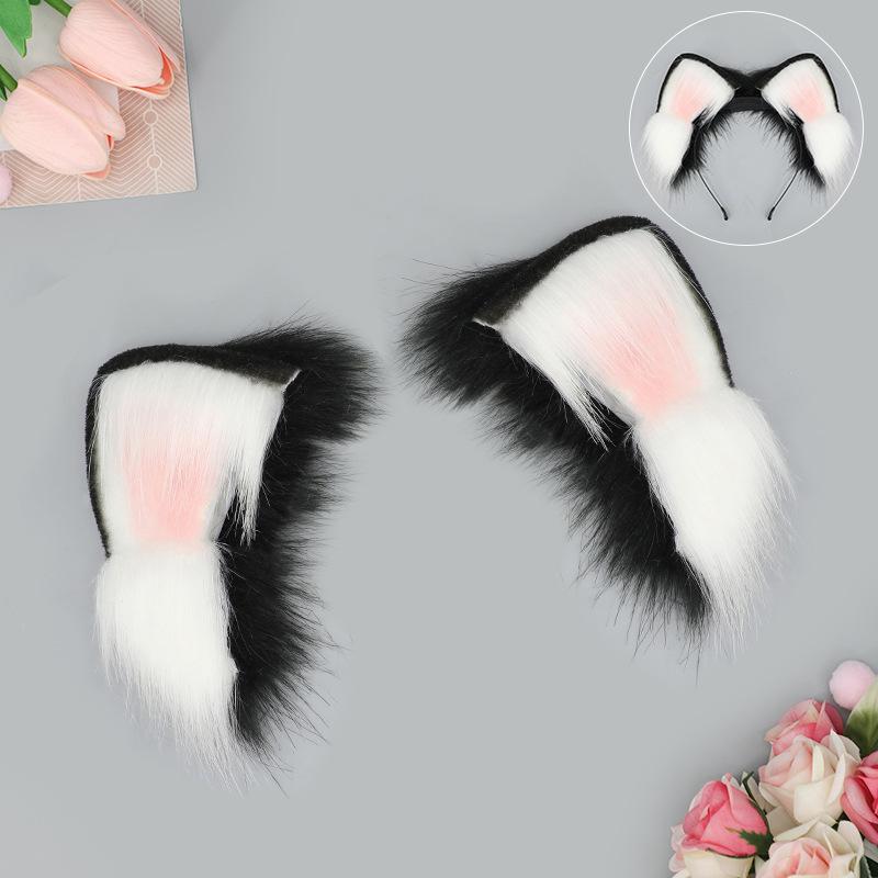 Rechargeable simulated animal ear headgear props Removable headband Movable cat ear hair accessories Electric cat ear headband