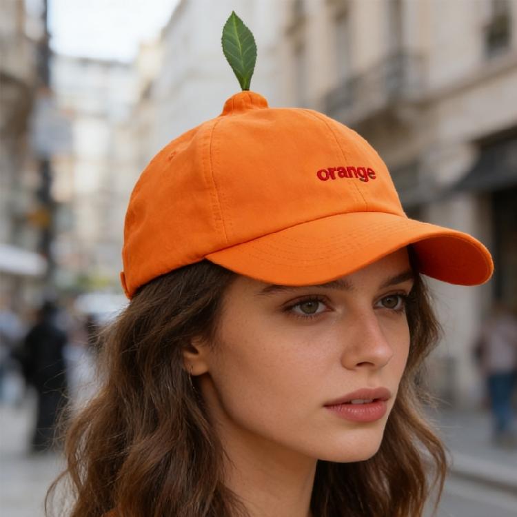 Stylish Tangerine Fisherman Hat With Sun Protection Baseball Cap Beret Suitable For Males Females And Kids
