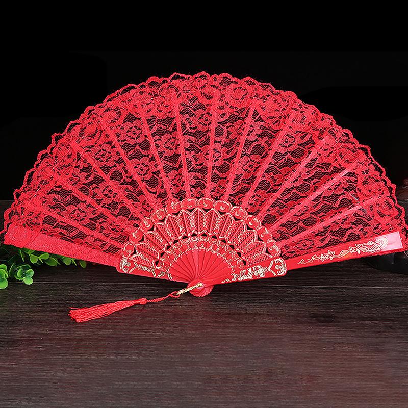 Ladies Folding Lace Hand Fan Wholesale Personalized Fans Of Old Wedding Decor For Home Decoration Ornament Dance Accessories