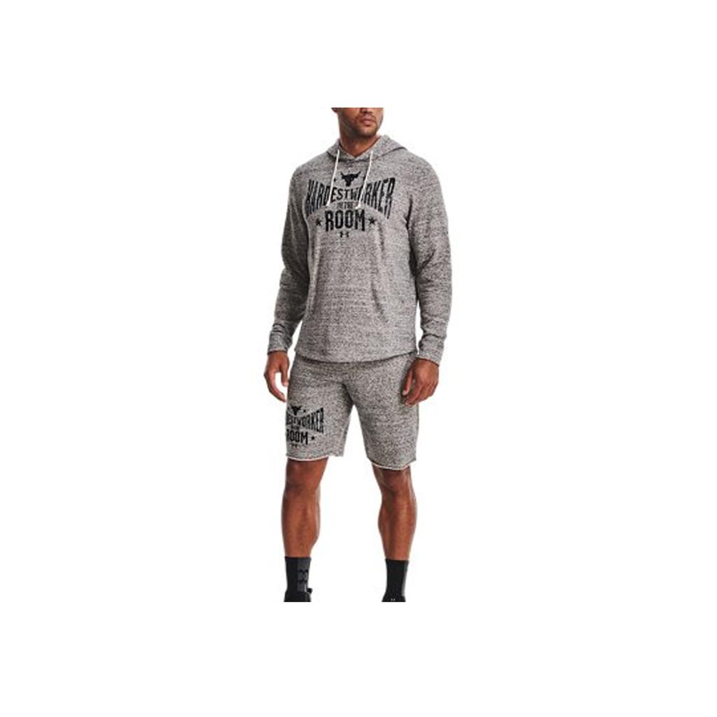 Under Armour Johnson Series Letter Logo Printed Training Shorts Men shorts Gray 1370459-112