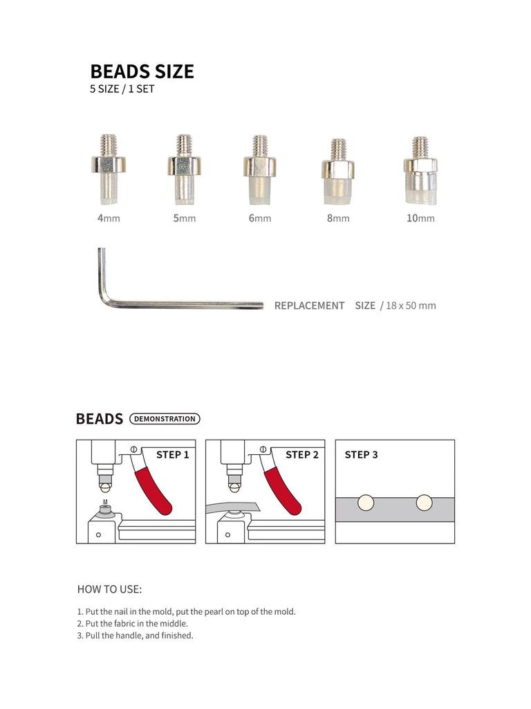 Portable Pearl Insetting Tool: DIY Hand Press Beading Machine with Four-Claw Design for Handmade Accessories
