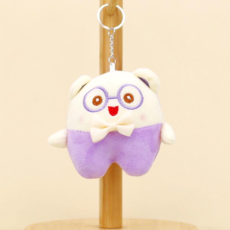 Cute Plush Bear Keychain Short Plush Stuffed Animal Adorable Cartoon Bear Gift