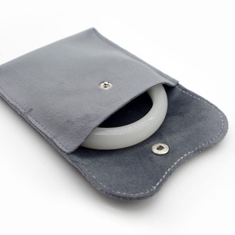 Soft Velvety Jewelry Storage Pouches, 10 Separate Snap-Button Bags for Sorting, Travel Carrying, and Gift Presentation
