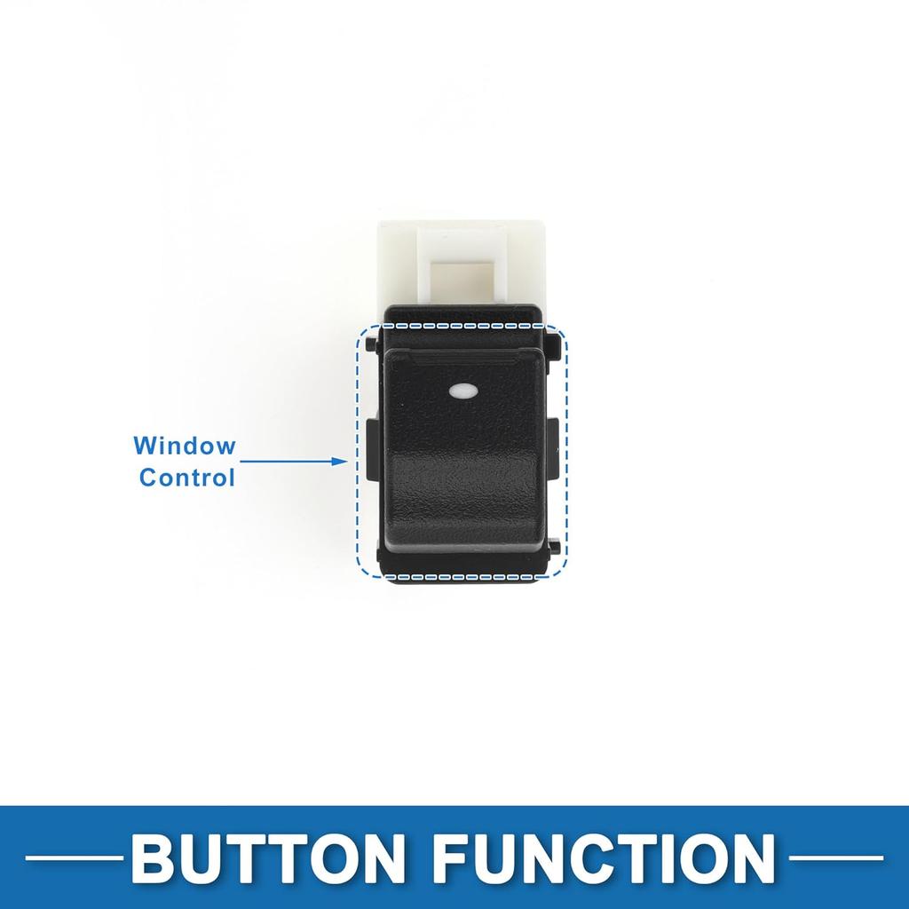 Power Window Switch No.25828886 Rear Passenger Side Window Control Switch for Buick Lacrosse for Chevrolet Impala 2009 Black