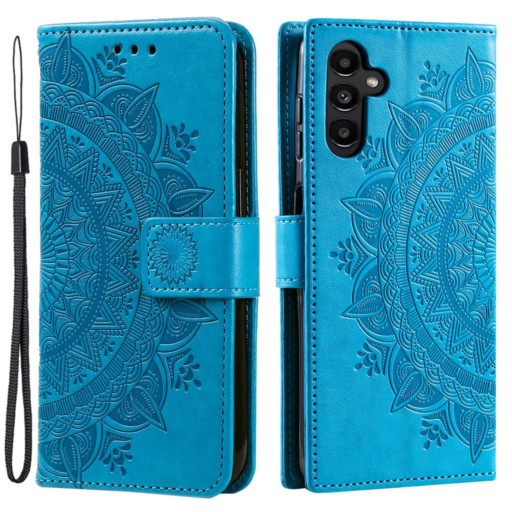 For Samsung Galaxy A05s 4G Case Leather Wallet Mandala Flower Imprint Phone Cover