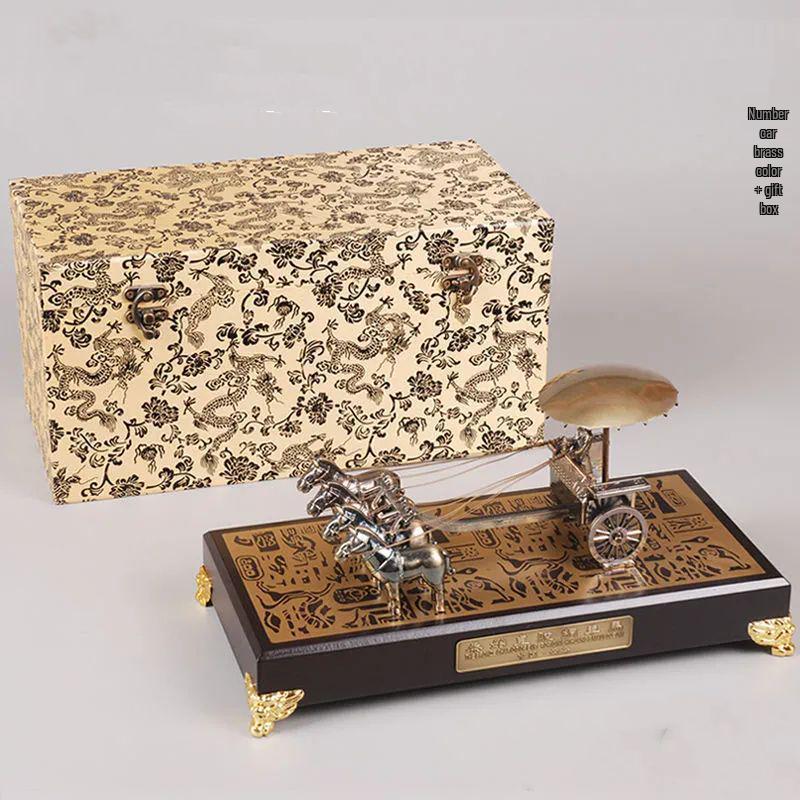 

Бронзовая фигурка колесницы и лошади - Памятный китайский сувенир, модель терракотовой армии Сианя No