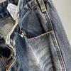 Full of Texture~ Exported Vintage Retro Autumn and Winter Jeans, Wide-Leg Fashion Straight-Cut Heavy-Duty Washed Pants