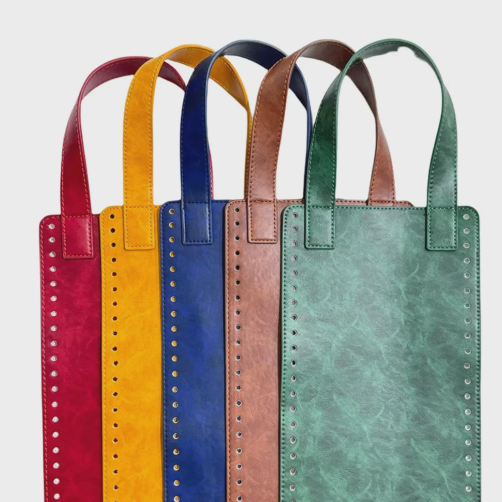 Handmade DIY Leather Woven Body Bag with Integrated Handle Hook