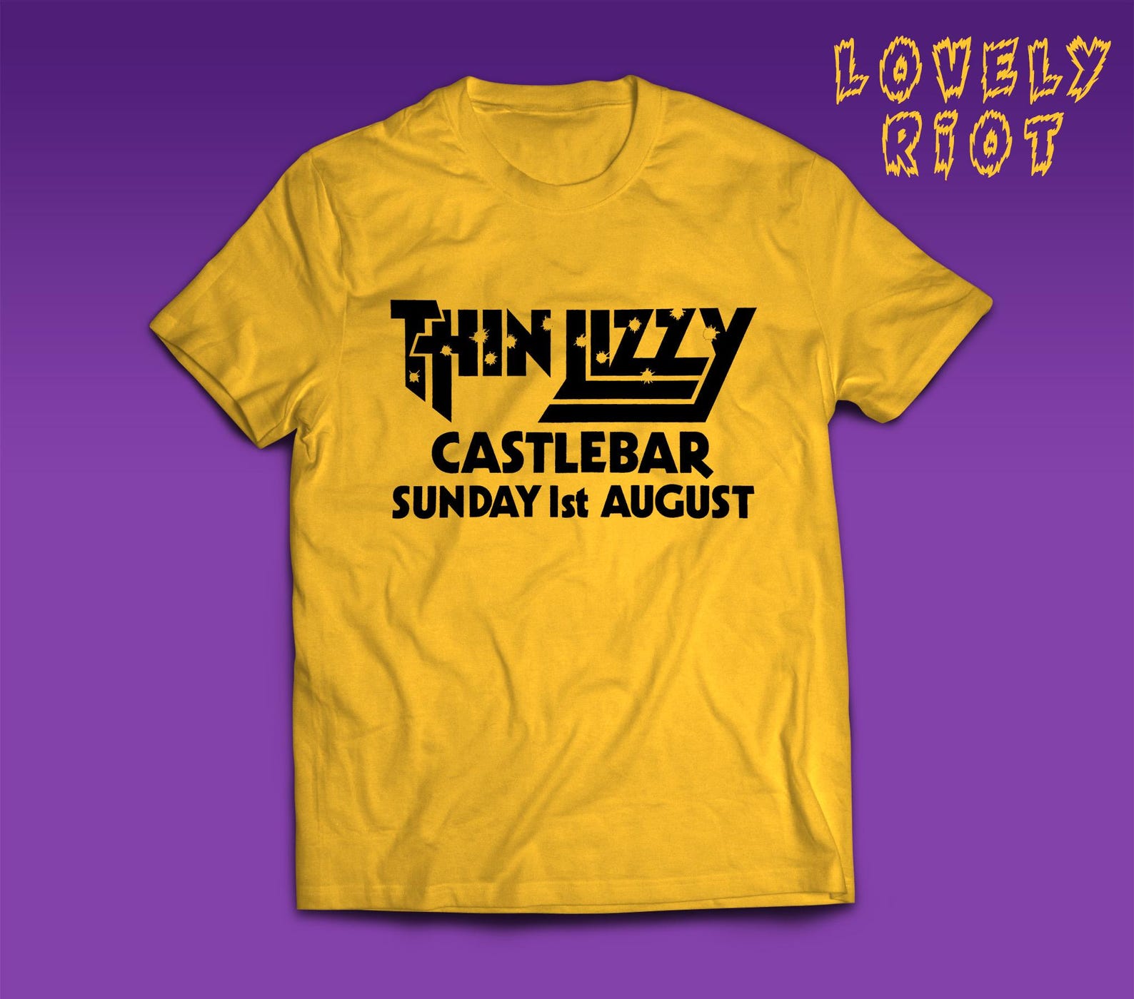 Retro 70s/80s Irish Rock-Inspired Tee – Hard Rock & Punk Vibes, Vintage Cotton T-Shirt Thin Lizzy inspiration L