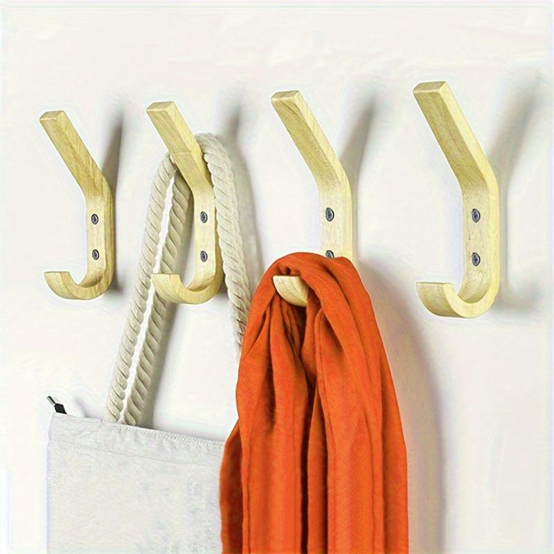 Creative Wooden Hooks, Entrance Clothes Hooks, Wall Mounted Clothes Rack Behind Doors, Wooden Hooks, Storage In Autumn And Winter