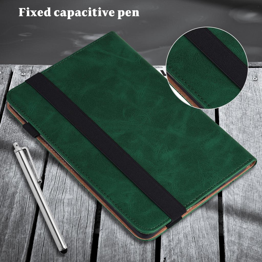Suitable for iPad 10 2026 leather case Air4 retro matte striped card holder leather case Pro12.9 inch
