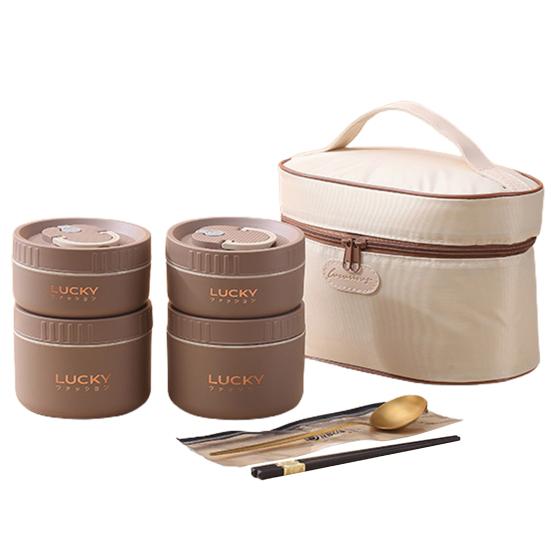 44927 Set Lunch Box Velkokapacitní mikrovlnná trouba Bezpečné pro osvěžení Dýchací otvory Nerezová ocel Udržujte v teple