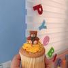 5PCS Bear Shaped Candles Cupcake Topper Baby Shower Favors 5 Bear Candles for Guests for Bear Party Supplies Decorations