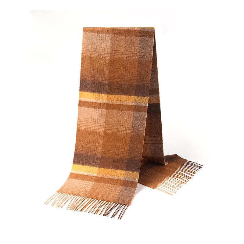 2025 British Plaid Wool Scarf for Men & Women - Warm, Autumn/Winter Style