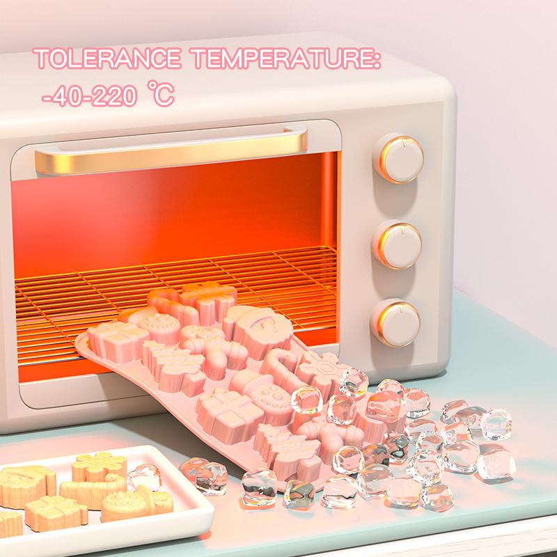 Silicone Chocolate Mold Human Shape Gingerbread Snowman Christmas Tree Doll Christmas DIY Baking Mold