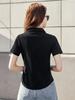 Women's Slim Fit Short-Sleeve Lapel Polo T-Shirt - High-End Summer Petite Top