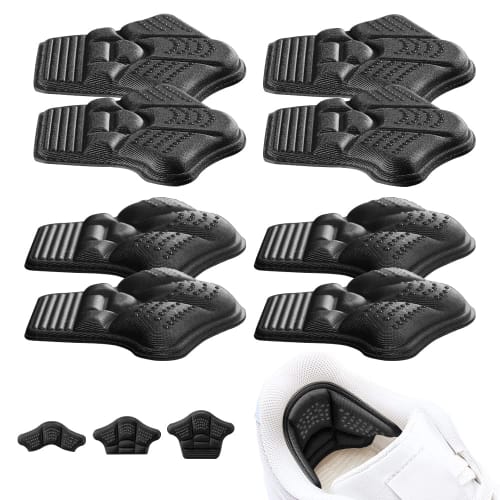 Prevent Blisters with Heel Pads, Set of 4 Pairs (8 Pads), Adjustable Heel Pads, Cushioning, Shock Absorption, Anti-Slip, and Prevent Slip-Off, Ideal F