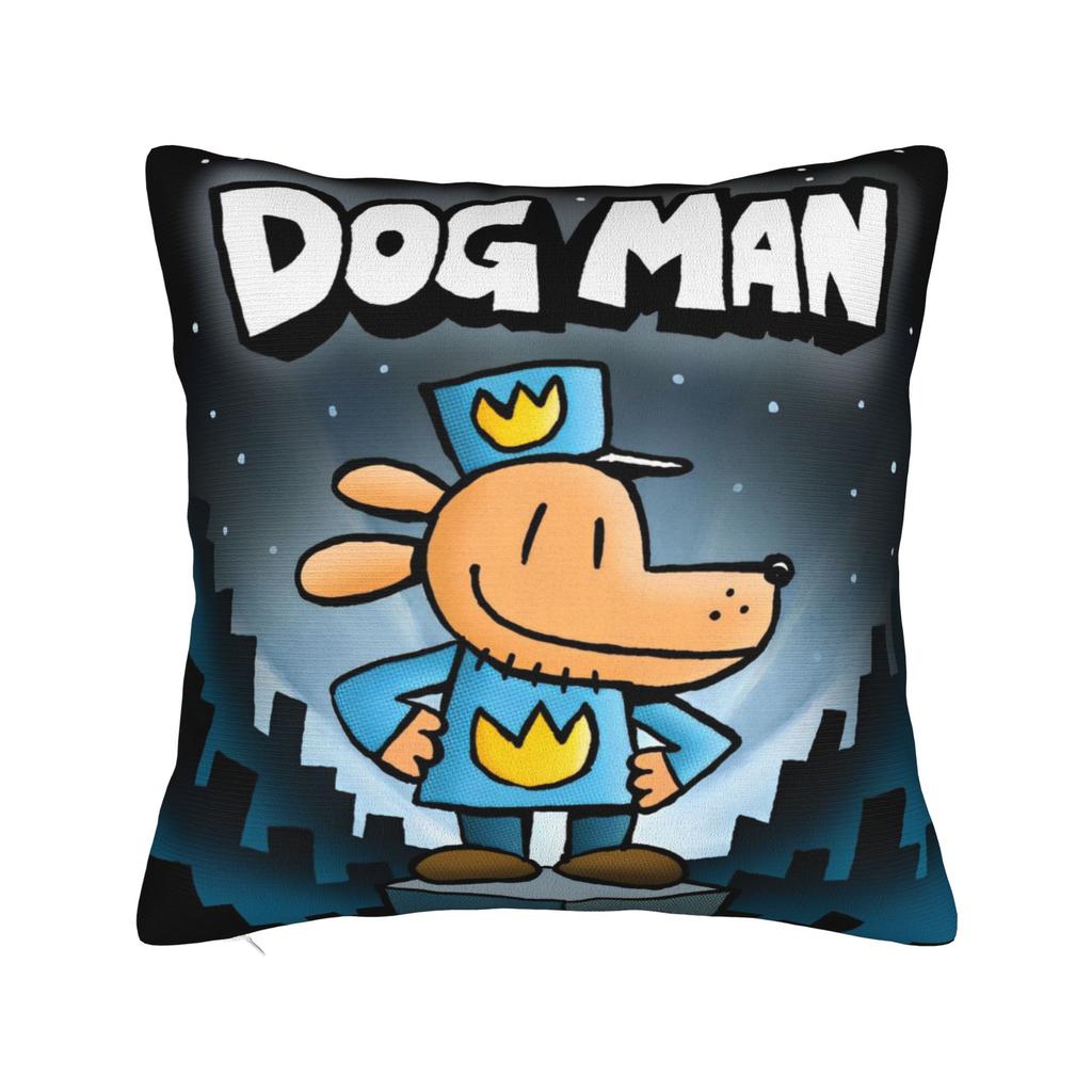 Dog Man Dogman Movie Comic Square Pillow Cases Cartoon Cushion Cover Creative Zippered Decorative Pillowcase for Sofa 40x40cm