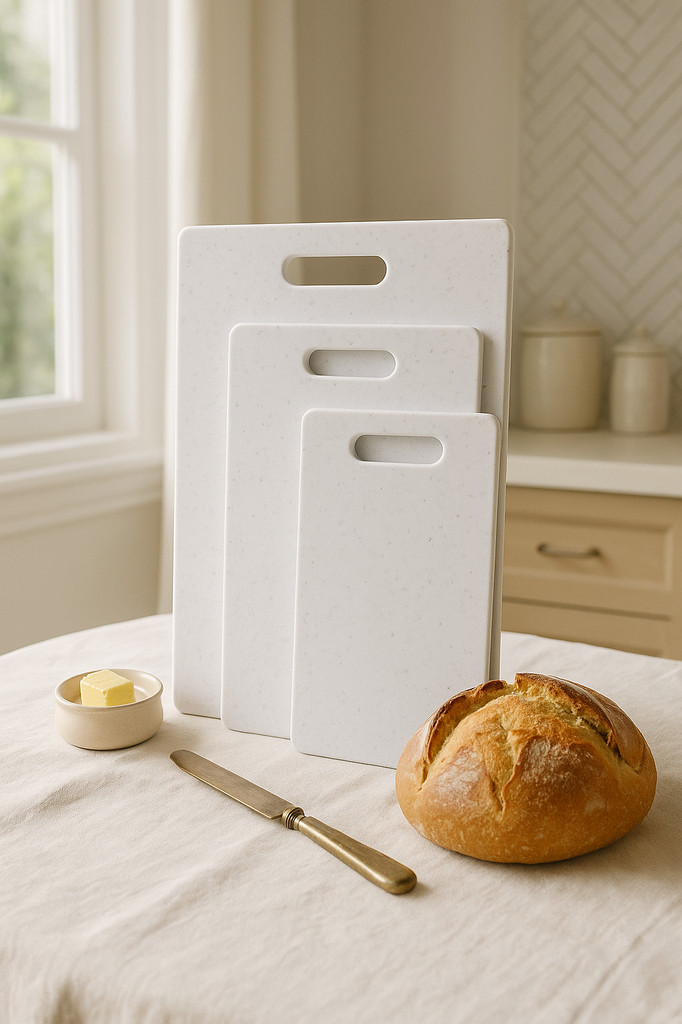 Premium 3-Piece Faux Marble Cutting Board Set for Kitchen - Durable Kitchen Tools and Accessories