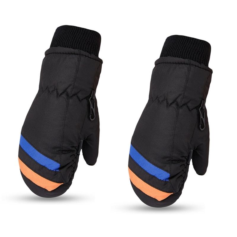 

2-5Y Waterproof Kids Ski Gloves Winter Cycling Gloves Anti-Slip Gloves Warm Thick Fleece Snowboarding Mittens Gloves
