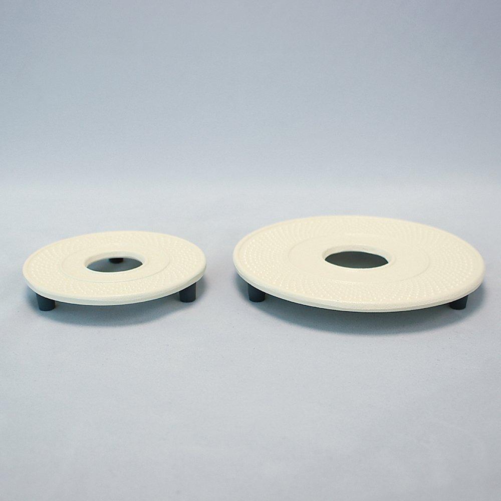WORLD CREATE Aihana Kamashiki Made In Nanbu Round Arare 10063 (Pot Mat), Japan, Ironware, White, Small, Design,