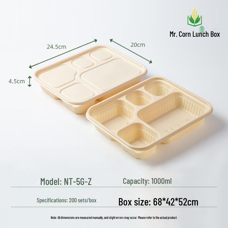 Eco-friendly Disposable Corn Starch Meal Box