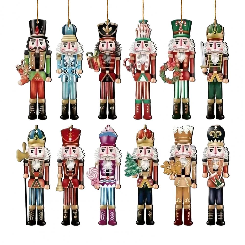 Classic Christmas Decorations Christmas Ornaments Christmas Nutcracker Ornaments Wooden Soldier Hanging Decorations for Xmas