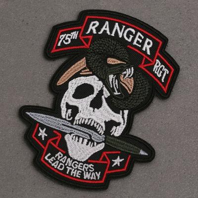 Insignia de brazo de guardabosques Insignia bordada táctica de explorador para exteriores de los Rangers Adhesivo para mochila Insignia de moral con velcro