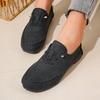 New Women's Plus‑Size Slip‑On Lazy Shoes, Soft‑Sole Casual Footwear With Hand‑Stitched Details