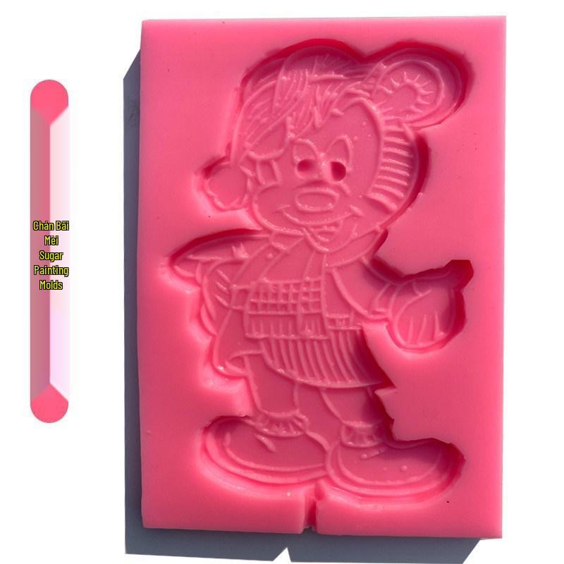 Zodiac Animal Silicone Mold Set: Cartoon Sugar Painting Lollipop Cow Template.
