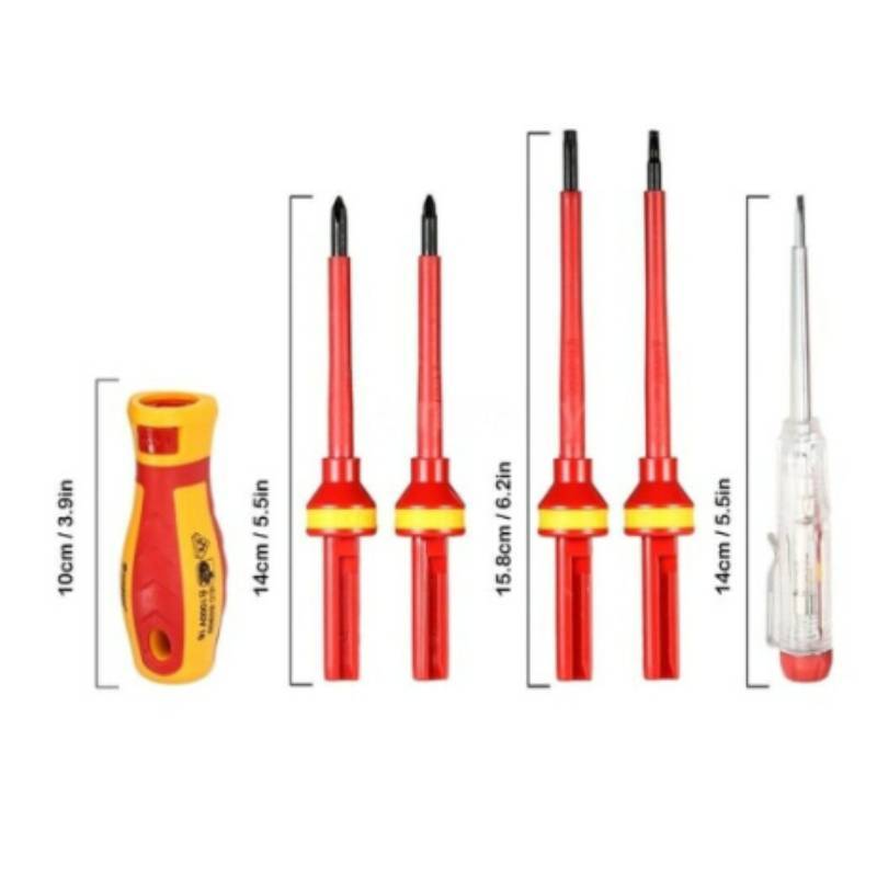 Insulated Screwdriver Set With Magnetic Tips For Electricians And Home Maintenance