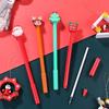 Santa Claus & Reindeer Christmas Gel Pen - Black Ink, Creative Water-Based Stationery for Students