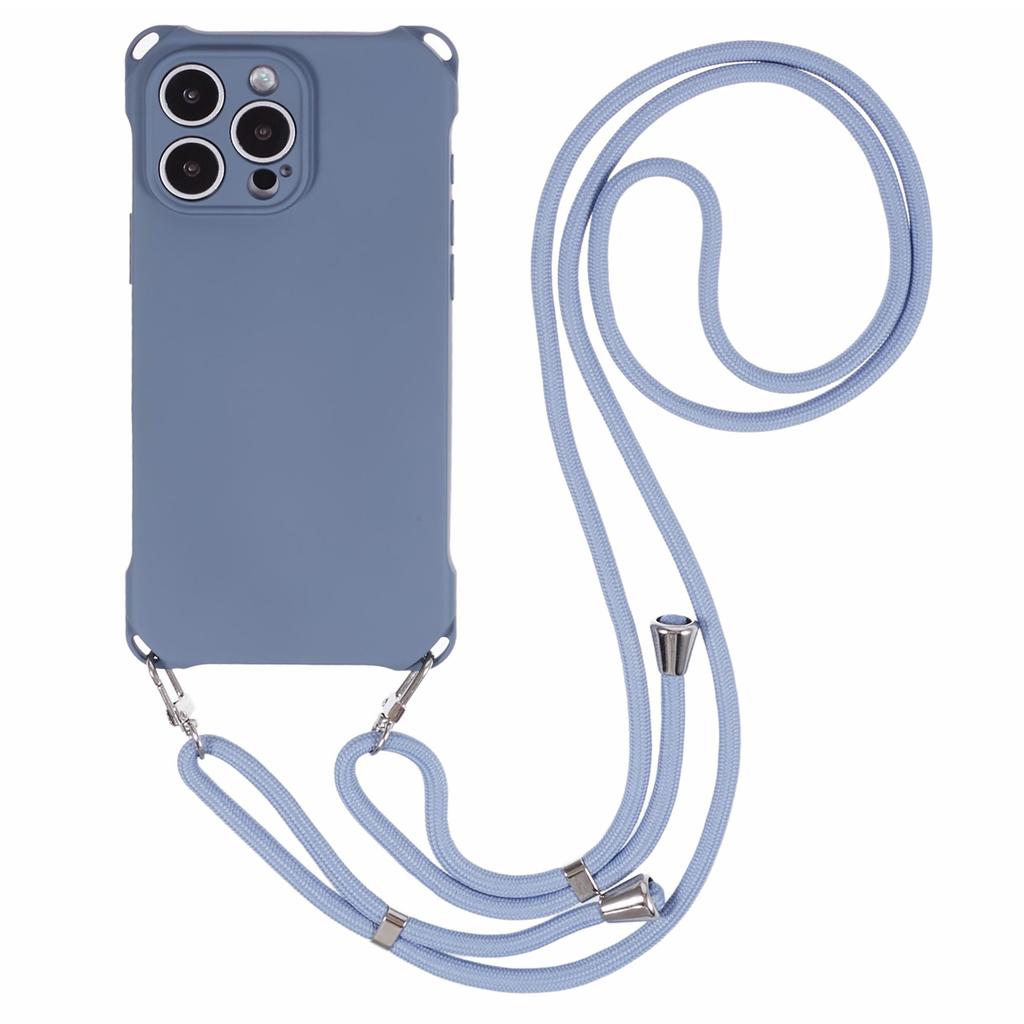 For iPhone 16 Pro Max Case Four Corner Anti Drop TPU Phone Cover with Hanging Rope