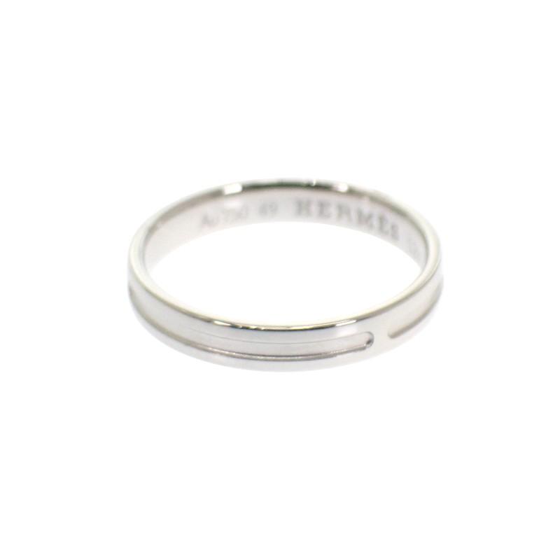 HERMES  #9(JP Size)  ring K18WG K18 white gold Women