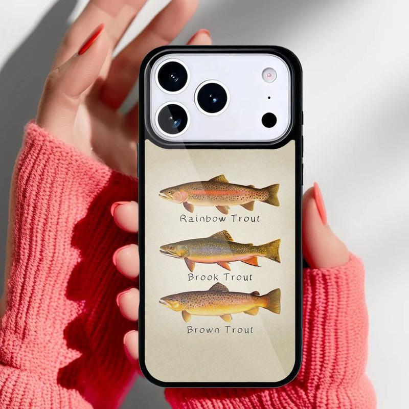 

Trout Fish Fishing Phone Case for iPhone 17 Air 16e 15 14 13 Pro Max Back Cover for 12 11 Pro Coque iPhone 13 Pro