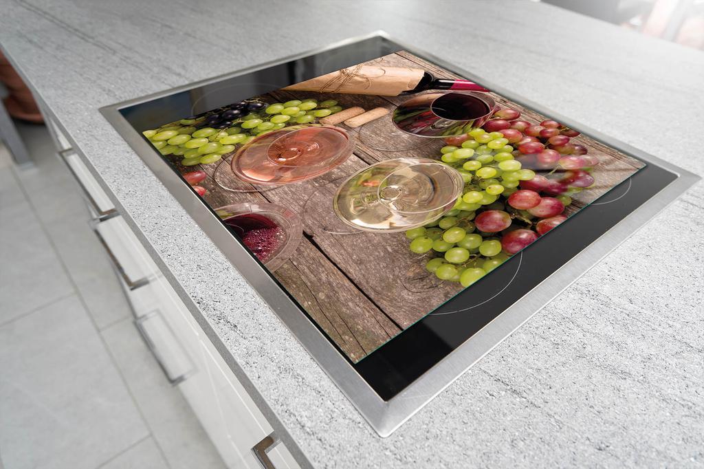 GLAS-SCHNEIDEBRETT 52x40 WEIN