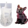 1 Pcs Crystal Epoxy Mould 3D French Bulldog Silicone Chocolate Shaped Dessert Decoration Baking Accessories
