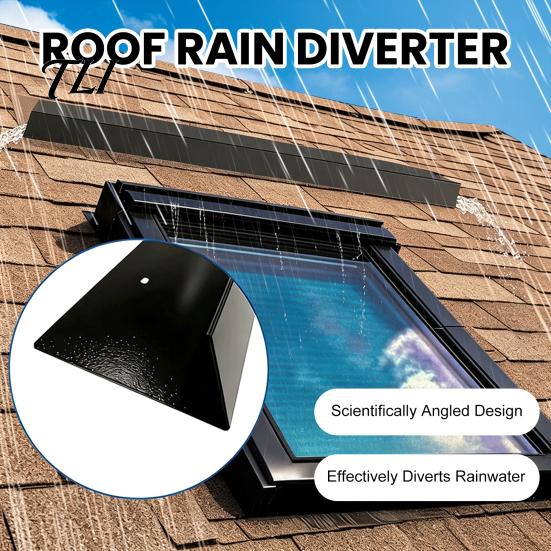 Außenwand Wasserschutz Dach Regenrinne Ableiter, Kohlenstoffstahl Regenwasserableiter Spritzschutz für Hausdächer, Türrahmen Ecken Dachfenster