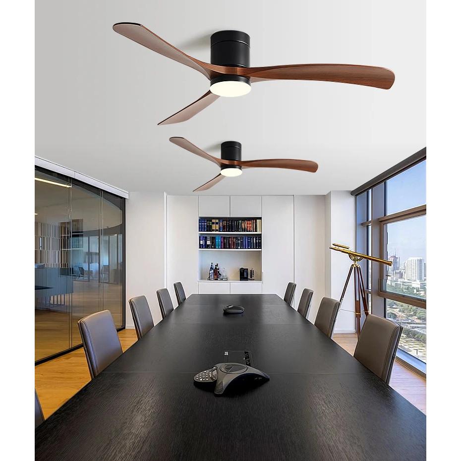 46-56" Low-Profile Electric Fan Light Household Integrated LED Lighting Fan Living Room ABS Blades Ceiling Fan Lamp