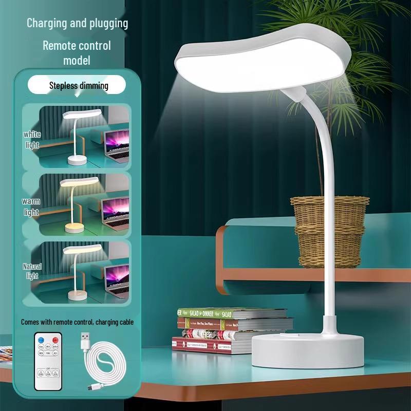 Rechargeable Eye-Care Table Lamp for Dorms – Ideal for Students, Bedside, or Desktop Use