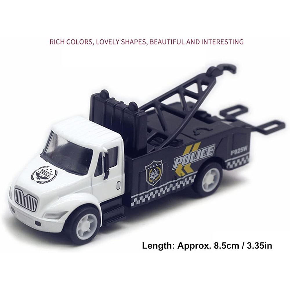 4pcs Pullback City Car Model Set Alloy Cars Toy Play Set City Series Opened Doors Truck Model Toy
