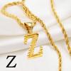 Anniyo AZ Letters Kettingen Dames Heren Verguld Initial Hanger Touwketting Engelse Letter Sieraden Alfabet Afrikaans #058002B