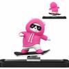 Car Dashboard Skateboard Bear Figure Slide Car Mount Easy To Apply No Residue Skateboard Bear Car Interior Car Accessory 9.412cm (Pink)