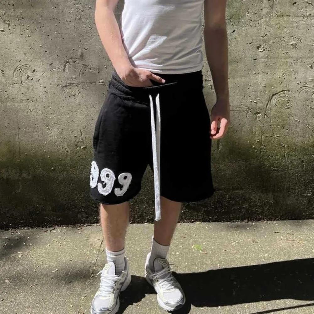 RogueWave New American High Street Style Loose Casual Running Men Shorts Retro Fashion Sweatpants Sports Centre Pants Men and Women