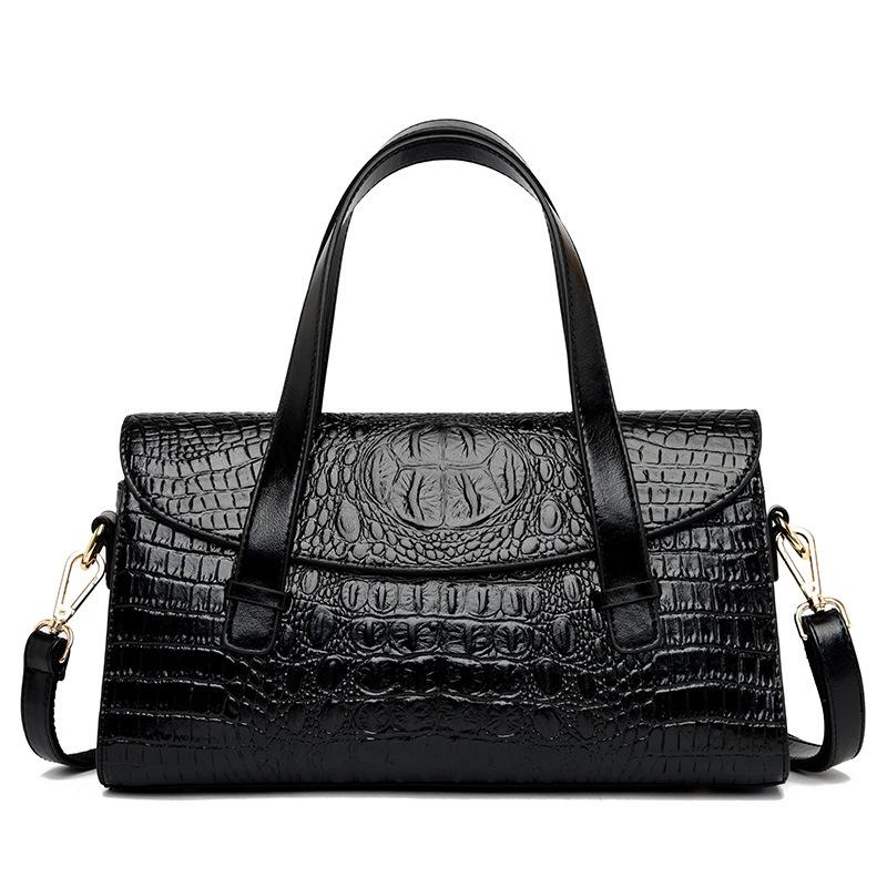 Mode Vintage Alligator Umhängetaschen für Damen Große Kapazität Damen Schultertaschen Geldbörsen und Handtaschen Unterarmhandtasche