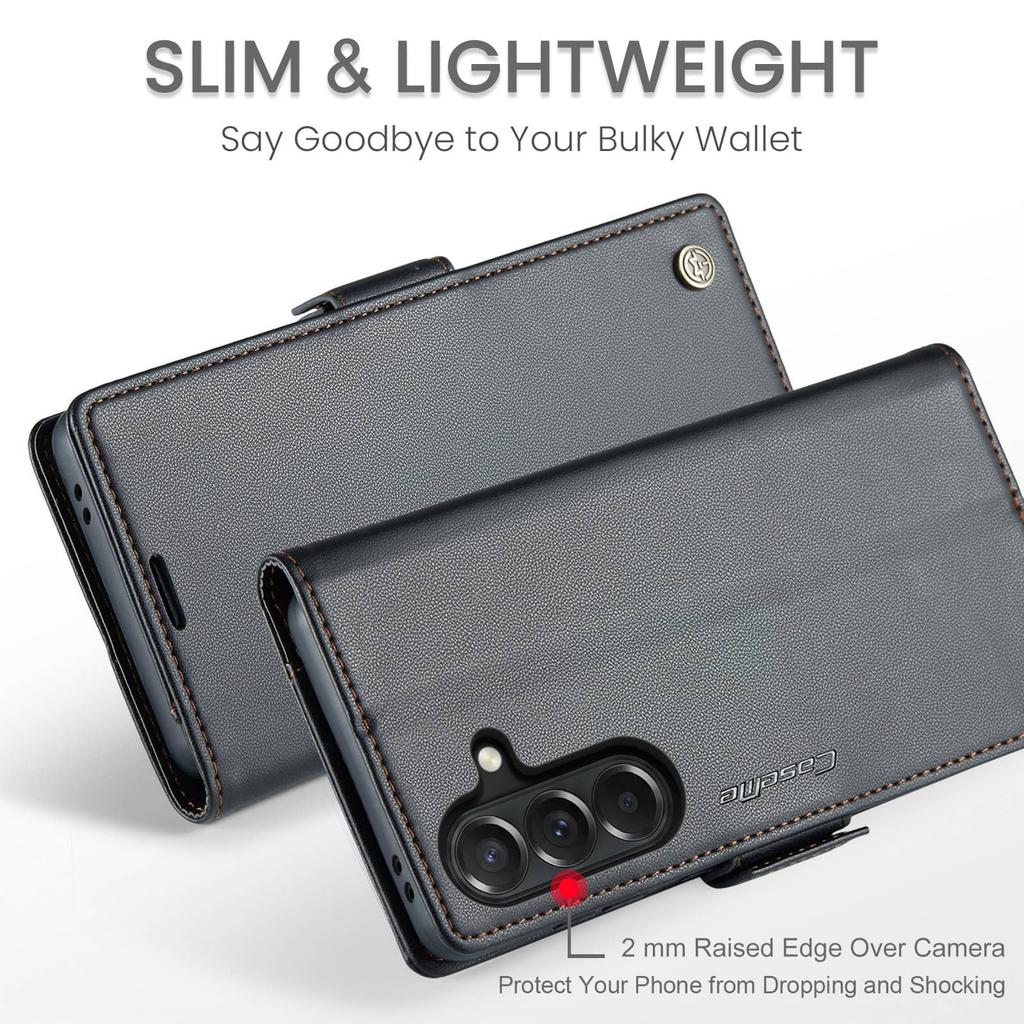 Für Samsung Galaxy A37 A57 Brieftaschen-Hülle mit Kartenhalter RFID-Blockierung PU-Leder Klapphülle Magnetverschluss Ständer Stoßfest