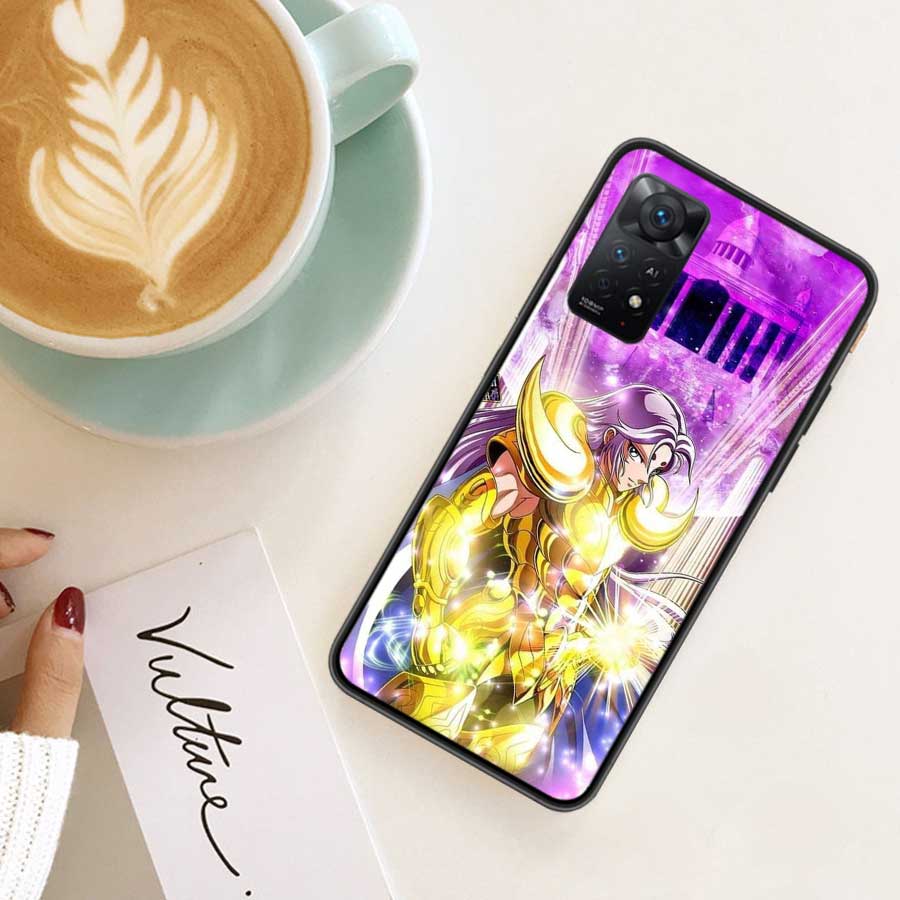 Saint Seiya Knights Of The Zodiac Case Phone For Redmi 13 14C 12 12C Note 14S 14 Pro Plus 10 10A 10C 9 9A 9C 9T 8 8A 7 7A TPU Cl
