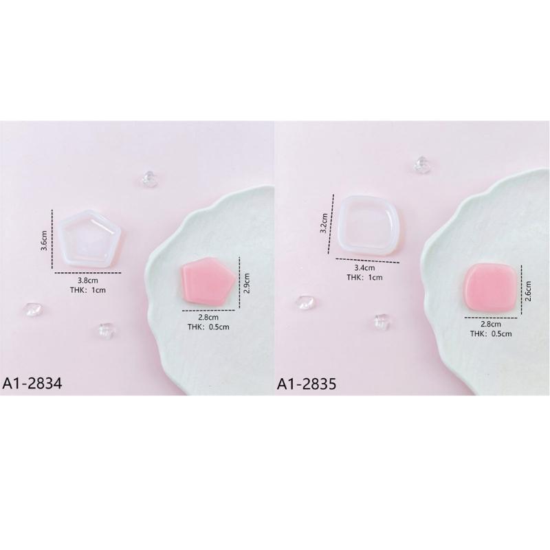 Food Grade Silicone Mold Resin Crafts Moulds Geometric Shapes Jewelry Making Art Supplies Silicone Texture for Crafting