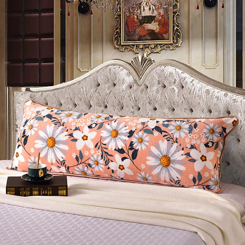48*120cm Length Winter Sleep Pillowcase Thick Coral Fleece Pillow Case Soft Flannel Warm Pillow Cover For Couple Home Bedding